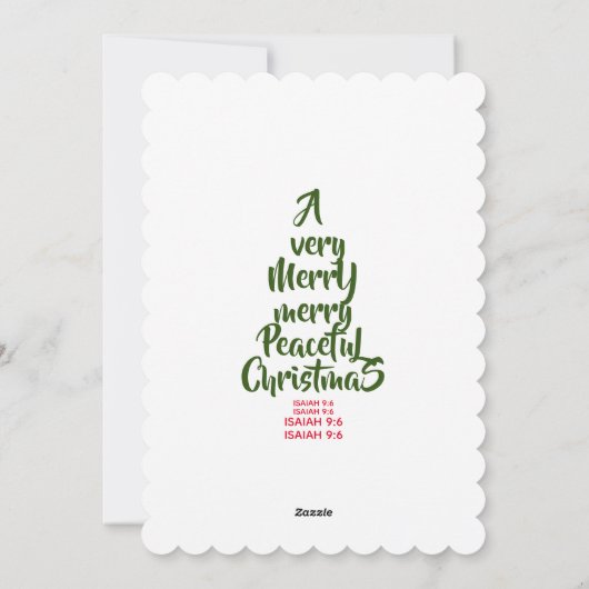 イザヤ9:6わたしたちへ子供はクリスマス生まれである シーズンカード (裏面)