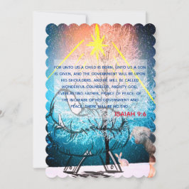 イザヤ9:6わたしたちへ子供はクリスマス生まれである シーズンカード