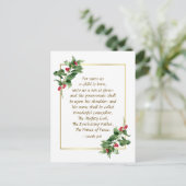 イザヤ9:6わたしたちへ子供は聖書の聖降誕祭生まれである シーズンポストカード (スタンド正面)