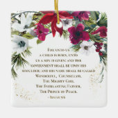 イザヤ9:6わたしたちへ子供は聖書の聖降誕祭生まれである セラミックオーナメント (正面)