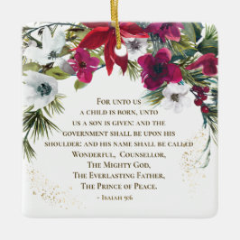 イザヤ9:6わたしたちへ子供は聖書の聖降誕祭生まれである セラミックオーナメント