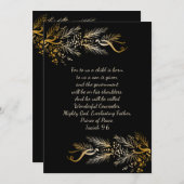 イザヤ9:6キリスト教のクリパーソナライズされたスユニークマス シーズンカード (正面/裏面)