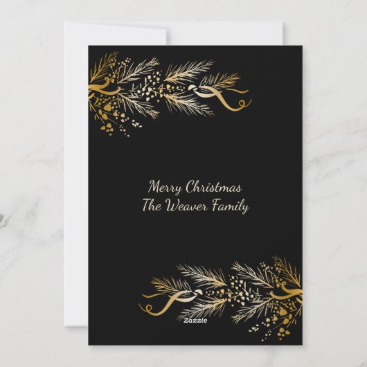 イザヤ9:6キリスト教のクリパーソナライズされたスユニークマス シーズンカード (裏面)