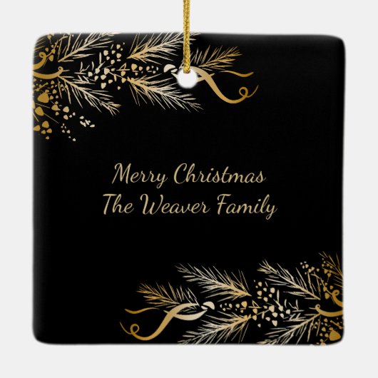 イザヤ9:6キリスト教のパーソナライズされたクリスマスプレゼント セラミックオーナメント (裏面)