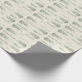 イザヤ9:6キリスト教台本モダン松クリスマス ラッピングペーパー (角)