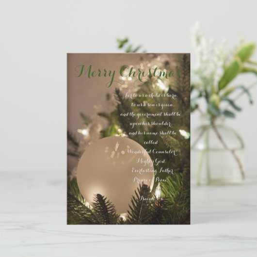 イザヤ9:6メリークリスマスホリデーカード シーズンカード (スタンド正面)