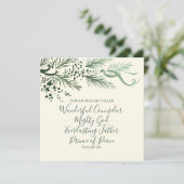 イザヤ9:6平和の王子パインカスタムクリスマス シーズンカード (スタンド正面)