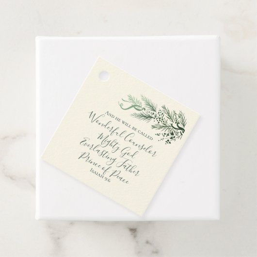 イザヤ9:6平和の王子パインカスタムクリスマス フェイバータグ (インサイチュ)