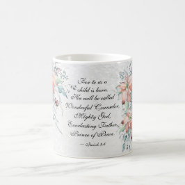 イザヤ9:6彼は素晴らしい…クリスマスと呼ばれる コーヒーマグカップ