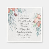 イザヤ9:6彼は素晴らしい…クリスマスと呼ばれる スタンダードカクテルナプキン (正面)