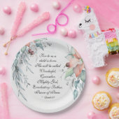 イザヤ9:6彼は素晴らしい…クリスマスと呼ばれる ペーパープレート (パーティー)