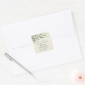 イザヤ9:6緑のパインエレガントスユニーククリスマス スクエアシール (封筒)