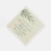 イザヤ9:6緑のパインエレガントスユニーククリスマス スタンダードランチョンナプキン (角)