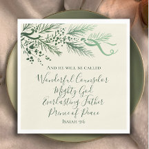 イザヤ9:6聖なる書物、 経典カスタムパインモダンクリスマス