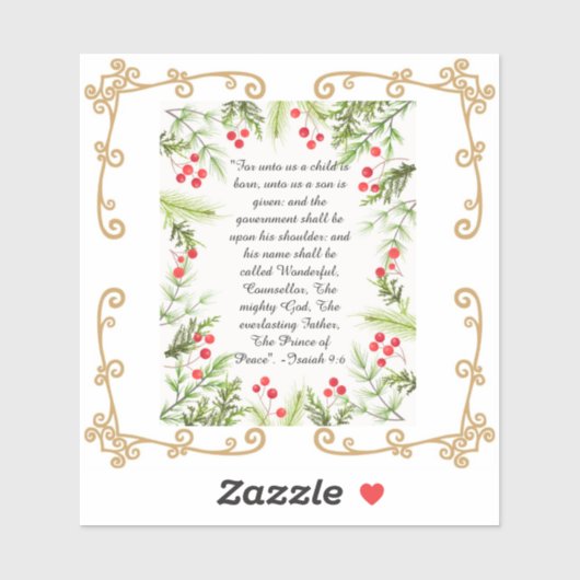 イザヤ9:6 シール (シート)