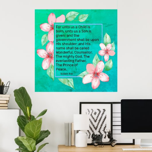 イザヤ9:6 ポスター (ホームオフィス)