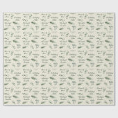 イザヤ9:6 | 手描き松のセージ信仰クリスマス ラッピングペーパー (フラット)