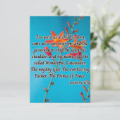 イザヤ9:6 KJV聖書聖なる書物、 経典Pic Greeting カード (スタンド正面)