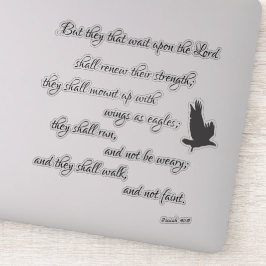 イザヤ・イーグルス聖書の聖句 シール (詳細)