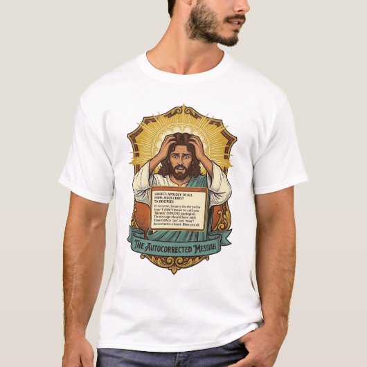 イザヤ メール タイプミス オートコレクト 大惨事 法人O Tシャツ (正面)