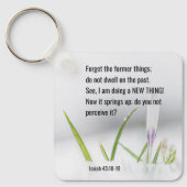 イザヤ 43:18 新しいことを行っている 主の言葉 聖書の詩篇 キーホルダー (正面)