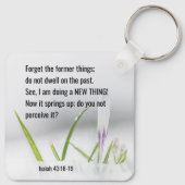 イザヤ 43:18 新しいことを行っている 主の言葉 聖書の詩篇 キーホルダー (裏面)