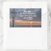 イザヤ 43:1 わたしはあなたの名を呼んだ、あなたはわたしのものだ 長方形シール (バッグ)