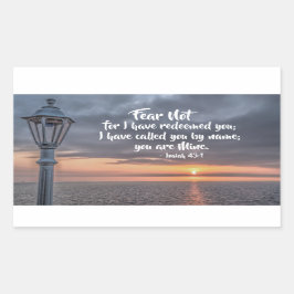 イザヤ 43:1 わたしはあなたの名を呼んだ、あなたはわたしのものだ 長方形シール