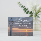 イザヤ 43:1 恐れるな。あなたを贖ったのは私だ。聖書 ポストカード (スタンド正面)