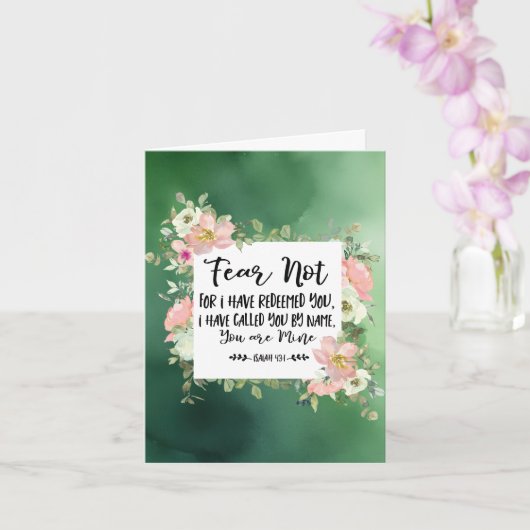 イザヤ 43:1 恐れるな、わたしがあなたを贖ったから。聖書 カード (蘭)