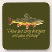 イザークウォルトン魚釣り引用文 コースター (正面)