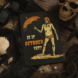 イザ十月か？ハロウィンのスケルトン ポストカード
