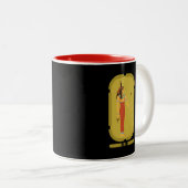 イシス古代エジプト女神2トーンのコーヒーマグ ツートーンマグカップ (正面右)