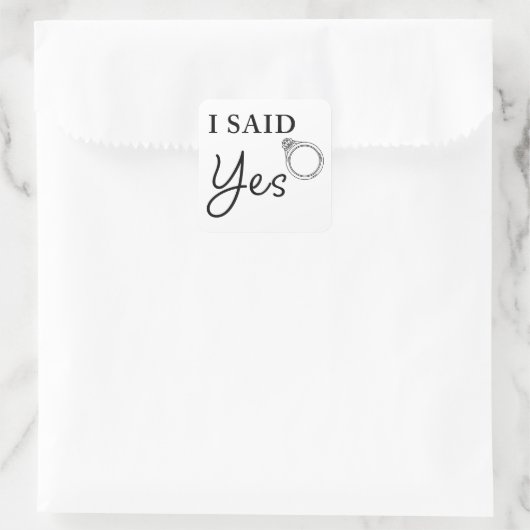 イシドーYESおもしろい女子婚約フィアンセ引用文 スクエアシール (バッグ)