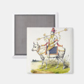 イシャナまたはシヴァ、C.デ・モテ刻印（1785年～183年） マグネット (正面/裏面)