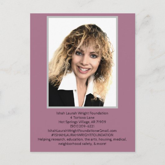 イシャローラーライト財団 インビテーションポストカード (正面)