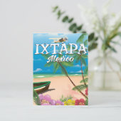 イシュタパ メキシコ ビーチポスター ポストカード (スタンド正面)