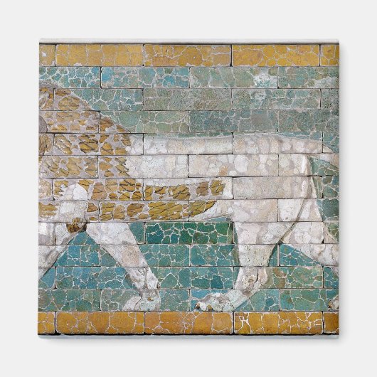 イシュタルを表すライオン マグネット (正面)