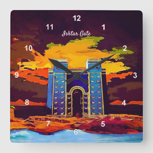 イシュタールゲート スクエア壁時計 (正面)