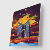 イシュタールゲート スクエア壁時計 (傾斜)