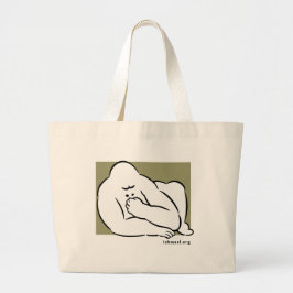 イシュマエルのラインスケッチ。 ラージトートバッグ