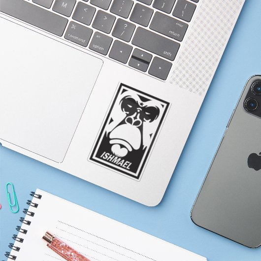 イシュマエル顔 シール (ノートパソコンとiPhone)