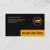 イシンプルエロー金ゴールドトラックブラックボックストラック 名刺 (裏面)