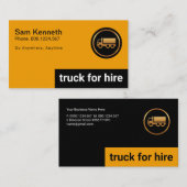 イシンプルエロー金ゴールドトラックブラックボックストラック 名刺 (正面/裏面)