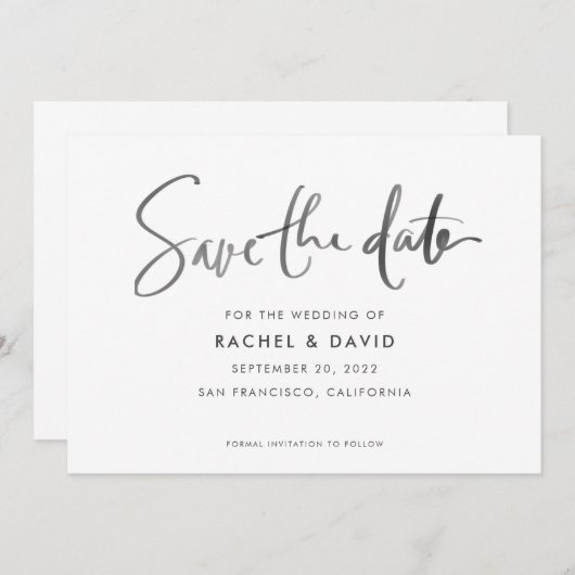 イシンプルンクスクリプトの手書きで日付カードを保存 セーブザデート (正面/裏面)