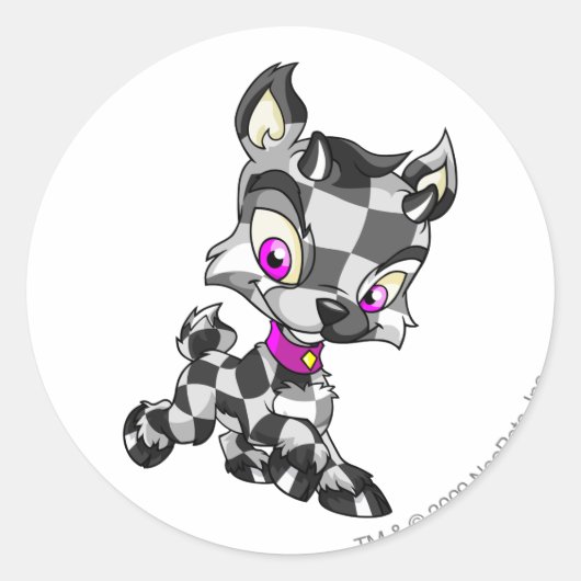 イシ市松模様にー ラウンドシール