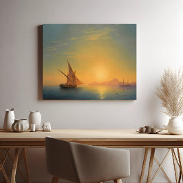 イスキア上空の夕日Aivazovsky フォトプリント