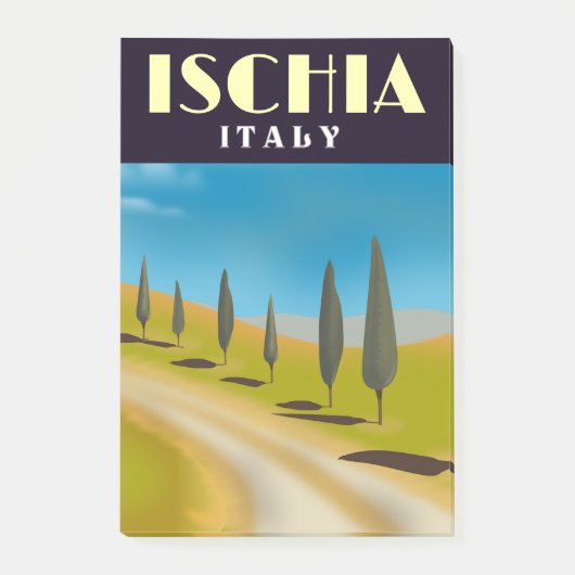 イスキア島イタリア旅行ポスター ポストイット (正面)