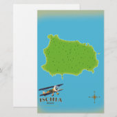 イスキア・イタリア旅行ポスター 便箋 (正面/裏面)