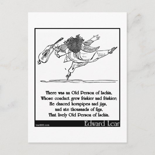 イスキア・リメリックのエドワード・リアの老人 ポストカード (正面)